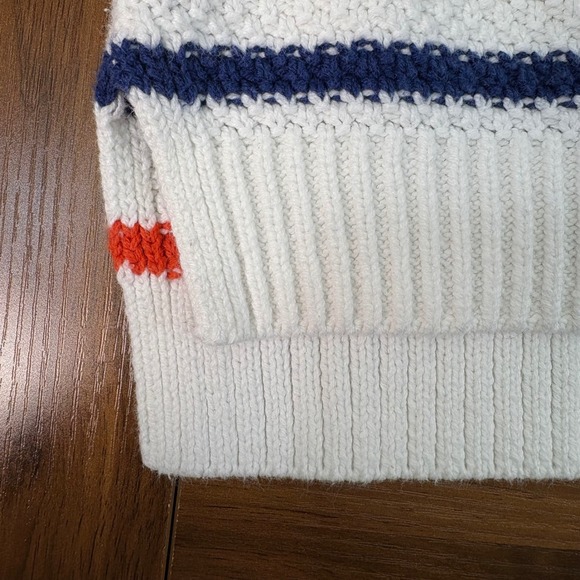 Old Navy Womens Multi Color Stripe Textured Cotton Blend Crewneck Sweater Medium - Picture 5 of 12